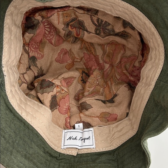 Nick Fouquet Olive Green Hat with Floral Lining main image 0